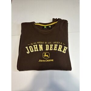 John Deere Thermal Top Long Sleeve Mens Size 2XL Brown Tractors Farm Country